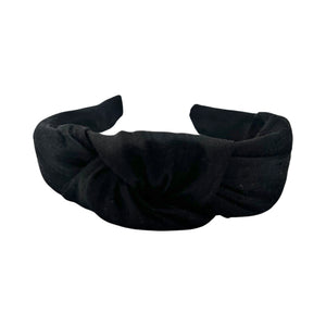 Black Silk Knotted Headband