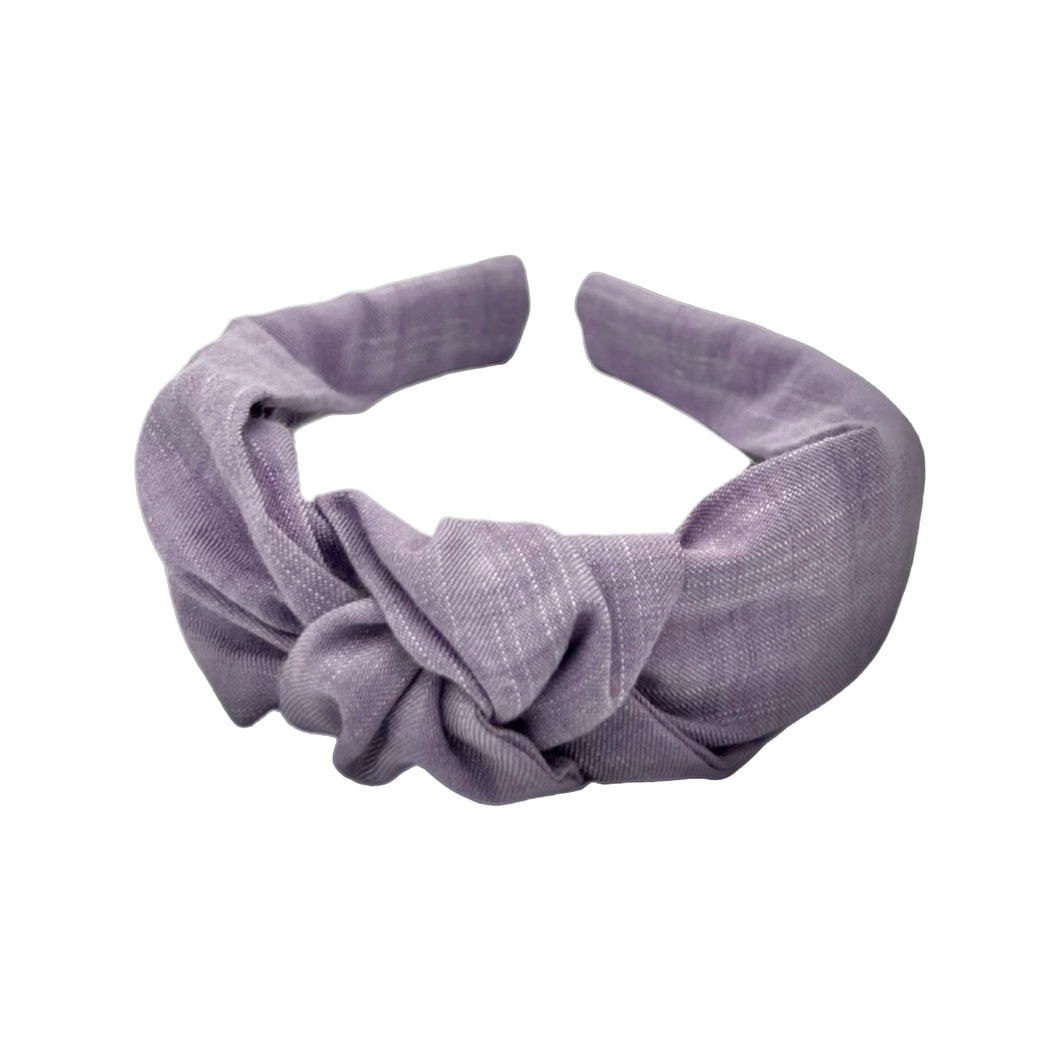 Lavender Linen Knotted Headband