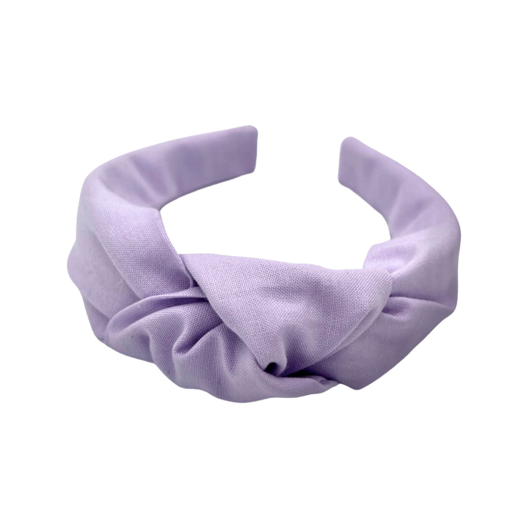 Lavender Cotton Knotted Headband