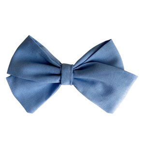 Cornflower Blue Cotton Bow