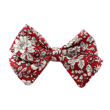 Load image into Gallery viewer, Deep Red Floral Classic Baby Bow
