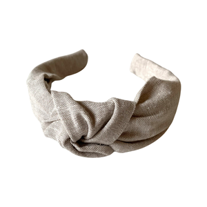 Natural Linen Knotted Headband lol
