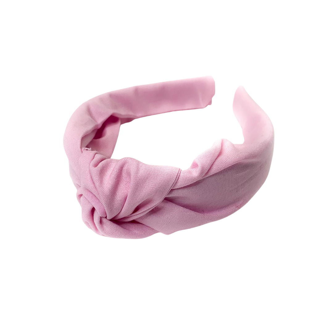 Petal Pink Cotton Knotted Headband