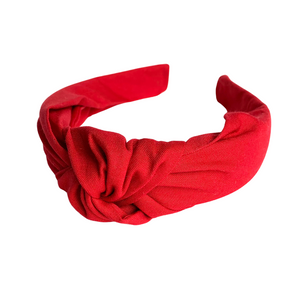 Red Cotton Knotted Headband